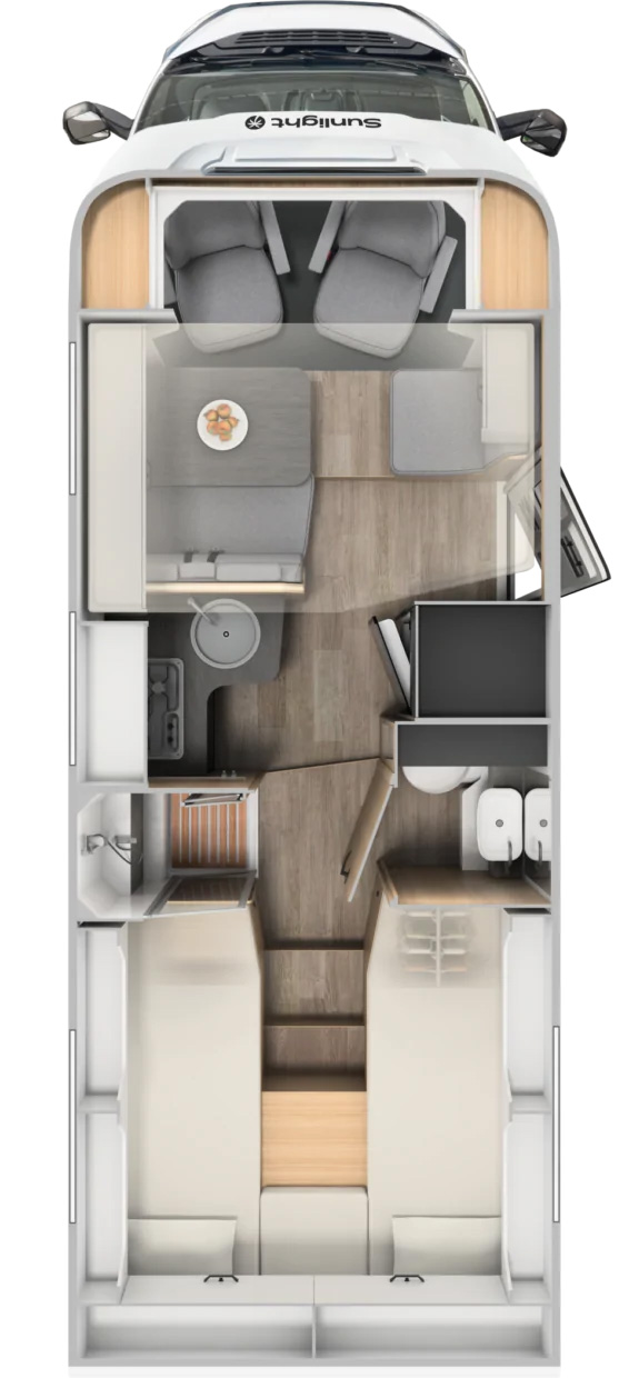 Modell mit Platzverteilun